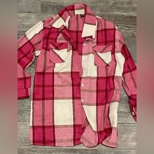 Large pink flannel